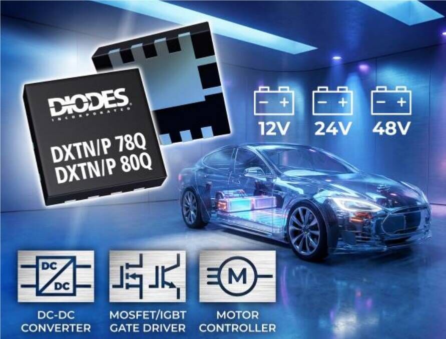 Diodes expands automotive bipolar transistor lineup for power control applications