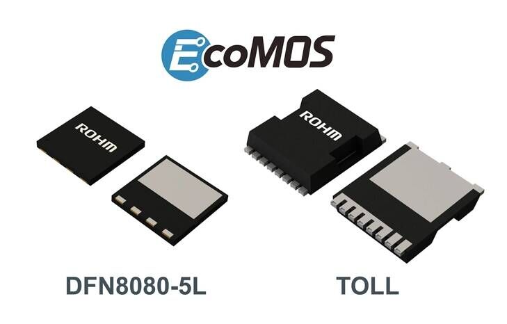 ROHM adds DFN8080 and TOLL packages to 600V Super Junction MOSFETs